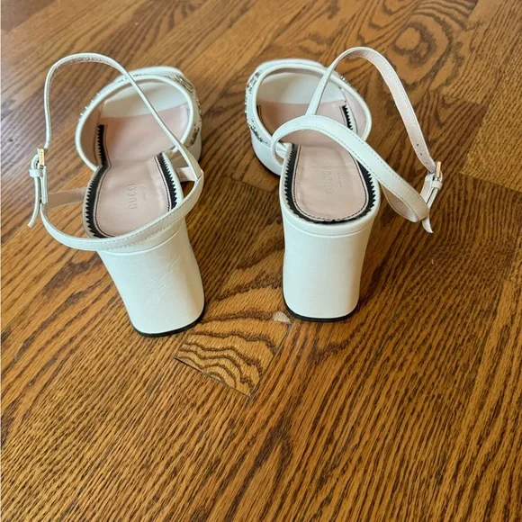 Size 41 White GG stud embellished platform sandals - only worn once! - Picture 4 of 7